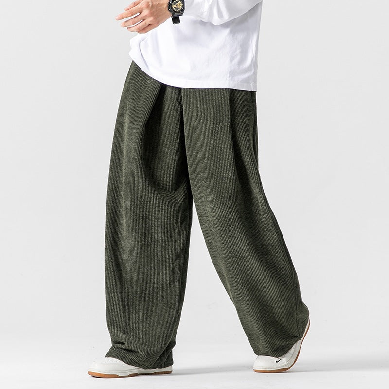 Corduroy Loose Straight Wide-leg Pants