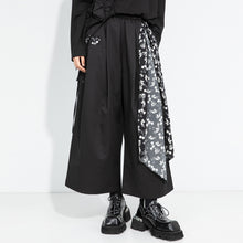 Load image into Gallery viewer, Women's Floral Scarf Detail Elastic-waist Wide-leg Pants
