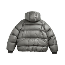 Load image into Gallery viewer, Heavyweight White Duck Down Hooded High Neck Loose Puffer Coat
