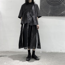 Load image into Gallery viewer, Japanese Style Irregular Pleated Loose T-shirt
