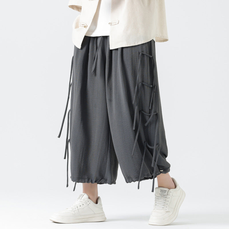 Ribbon Loose Casual Pants