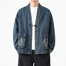 Load image into Gallery viewer, Denim Large Pocket Button Jacket
