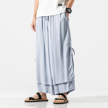 Load image into Gallery viewer, Japanese Style Cotton and Linen Side Strap Two-piece Culottes

