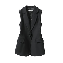 Load image into Gallery viewer, Black Slim Fit Suit Vest
