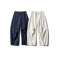 Load image into Gallery viewer, Solid Color Loose Lace-up Casual Pants
