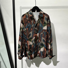 Load image into Gallery viewer, Retro Geometric Print Loose Long-sleeved Shirt
