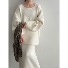 Load image into Gallery viewer, Korean Back Button Knit Sweater Skirt Two-piece Set
