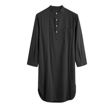 Load image into Gallery viewer, Button Solid Arabian Nightgown Shirt

