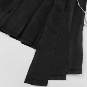 Dark Rock Gothic Pleat Skirt