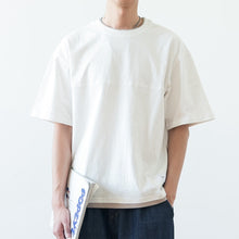 Load image into Gallery viewer, Japanese Loose Drop Shoulder Fake Two Piece T-shirt

