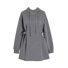 Load image into Gallery viewer, Loose Hooded Sweatshirt Dress
