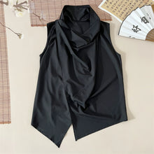 Load image into Gallery viewer, Irregular Shoulder Ice Silk Sleeveless Vest
