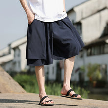 Load image into Gallery viewer, Ice Silk Loose Fake Two-piece Wide-leg Shorts
