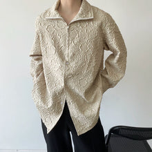 Load image into Gallery viewer, Half-zip Dark Embossed Vintage Shirt
