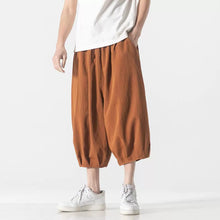 Load image into Gallery viewer, Retro Ice Silk Linen Over-the-Knee Pants
