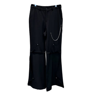 American Heavy-duty Metal Chain Bootcut Pants