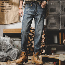 Load image into Gallery viewer, Vintage Washed Straight Leg Denim Pants
