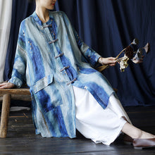 Load image into Gallery viewer, Vintage Ramie Loose Ethnic Shirt Mid-Length Jacket
