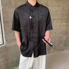 Load image into Gallery viewer, Summer Vintage Satin Jacquard Tassel Shirt
