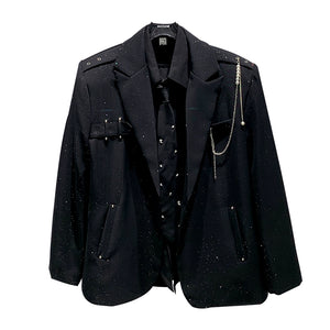 Gypsophila Pearl Necklace Casual Suit Jacket