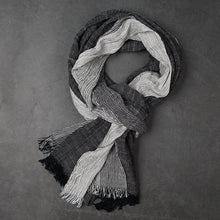 Load image into Gallery viewer, Pinstripe Vintage Colorblock Scarf
