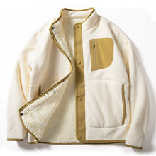 Load image into Gallery viewer, Polar Fleece Panel Stand Collar Jacket
