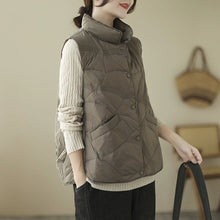 Load image into Gallery viewer, Loose Stand Collar Thickened Short Vest
