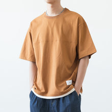 Load image into Gallery viewer, Japanese Loose Drop Shoulder Fake Two Piece T-shirt

