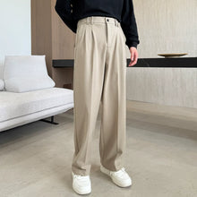 Load image into Gallery viewer, Pleated Straight-leg Woolen Loose Trousers
