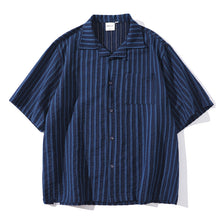 Load image into Gallery viewer, Japanese Retro Striped Loose Casual Work Shirt
