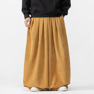 Corduroy Straight Wide-leg Harem Pants