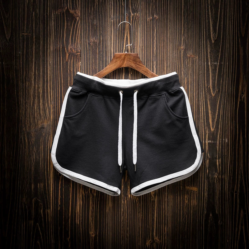 Cotton Contrast Color Loose Thin Casual Shorts