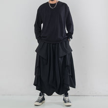 Load image into Gallery viewer, Multi-layered Pleated Cropped Wide-leg Pants Hakama
