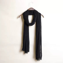 Load image into Gallery viewer, Lightweight Long Thin Cotton Linen Skinny Neck Scarf
