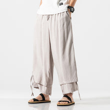 Load image into Gallery viewer, Japanese Style Cotton and Linen Side Strap Two-piece Culottes
