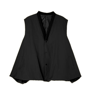 Bud Loose Solid Color V-neck Vest