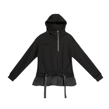 Load image into Gallery viewer, Pullover Faux Two-piece Patchwork Hoodie

