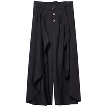 Load image into Gallery viewer, Japanese Retro Faux Two-piece Wide-leg Cropped Trousers
