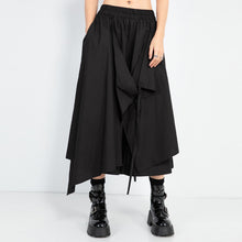Load image into Gallery viewer, Elastic Waist Irregular Patchwork Skirt Pants

