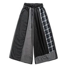 Load image into Gallery viewer, Retro Denim Patchwork Casual Distressed Drape Culottes
