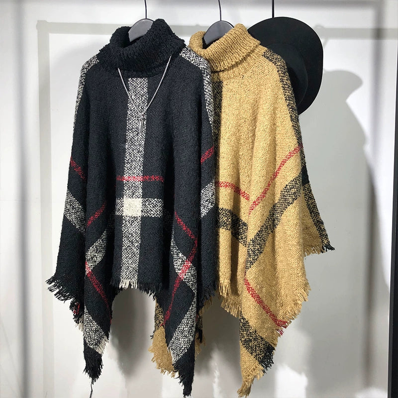 Irregular Raw Edge Loose Turtleneck Sweater