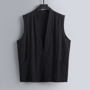 Sleeveless Button Vest