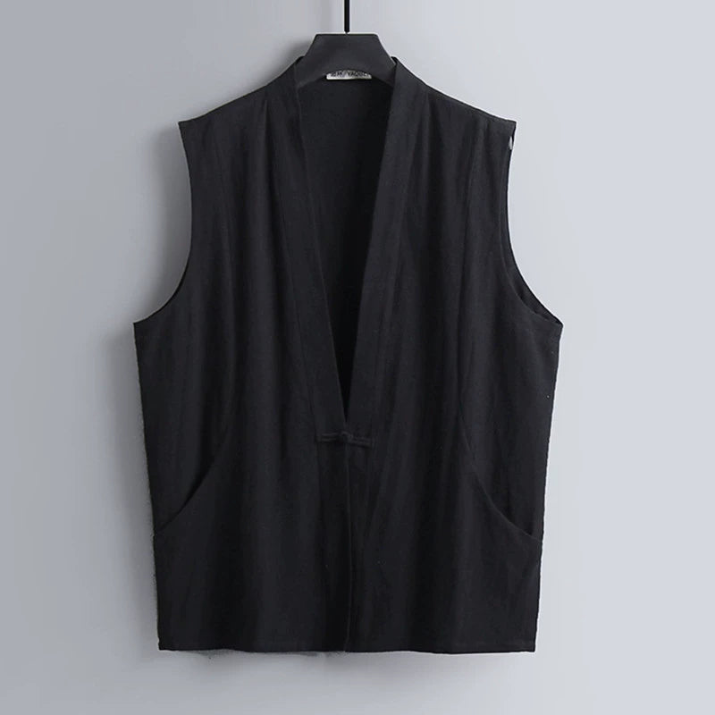 Sleeveless Button Vest