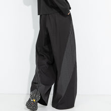 Load image into Gallery viewer, Women's Stripe Paneled Draped Loose Wide-leg Pants
