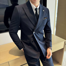 Load image into Gallery viewer, Double-breasted Casual Suit Jacket
