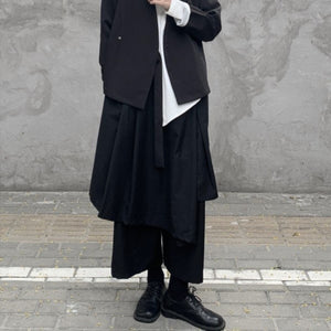 Irregular Loose Multi-layered Wide-leg Pants