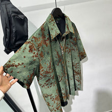 Load image into Gallery viewer, Vintage Print Loose Lapel Shirt
