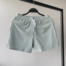 Load image into Gallery viewer, Cotton Striped 3-quarter Casual Shorts
