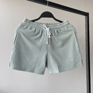 Cotton Striped 3-quarter Casual Shorts
