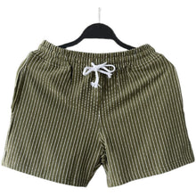 Load image into Gallery viewer, Cotton Striped 3-quarter Casual Shorts
